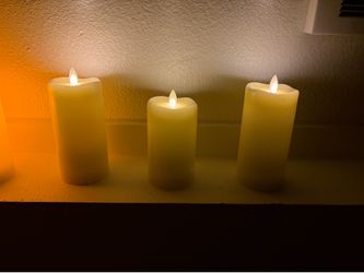 Sterno home flameless candles, set of 3