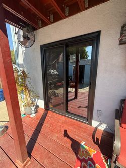 Black Vinyl Sliding Doors