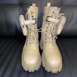 Beige/ Nude Boots