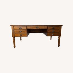 Pottery Barn Printer's Keyhole Executive Desk 