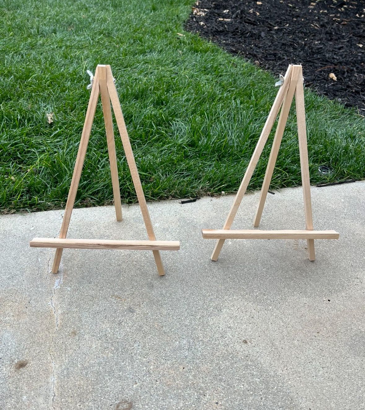 2 Small Wooden Easel- Wedding