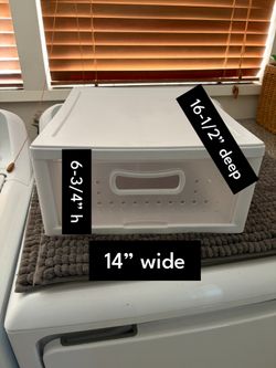 Sterilite 16 QT Drawer Large White  14”W x 16-1/2”D x 6-3/4” H