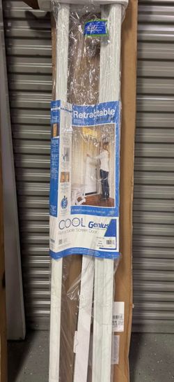 Genius Cool retractable single screen door cool white 32-36x80 MSRP 300$