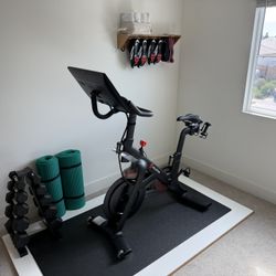 Complete Peloton Setup - Original Bike + Custom Shoe Shelf & Extras
