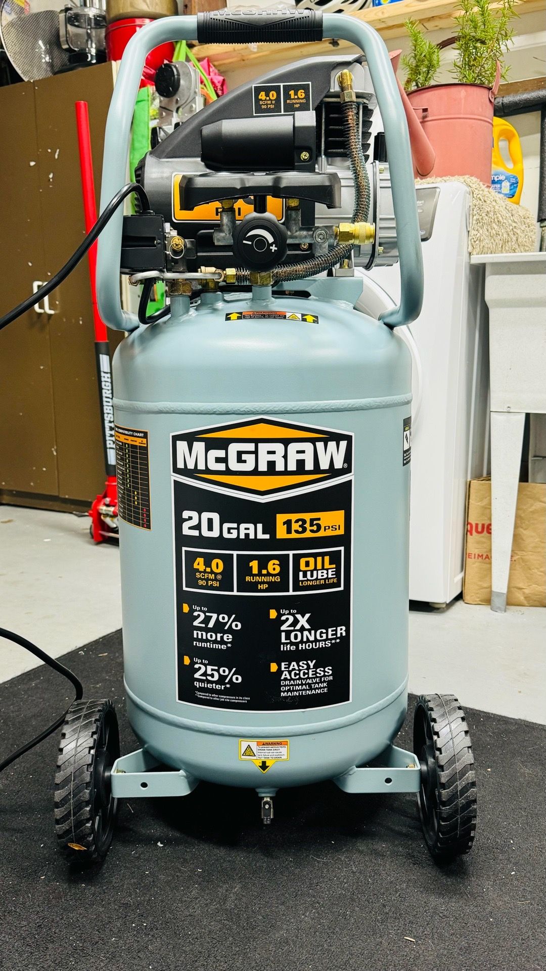 McGraw 20 Gallon Compressor ($200Firm)