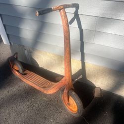 Vintage Antique Scooter - Yard Art Garage Restoration 