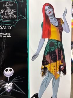 Brand New, Women’s Nightmare Before Christmas Sally Costume size XL. Comes with dress and wig