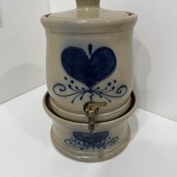 Vintage Pottery stoneware water cooler MAPLE CITY POTTERY HAND MADE U.S.A. 1994