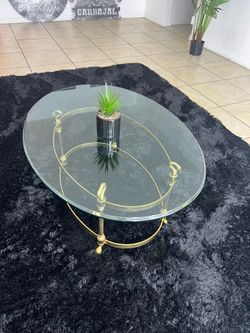Coffe table gold size is pics