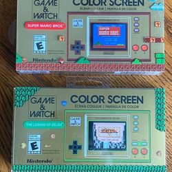Nintendo Game & Watch The Legend of Zelda & Super Mario Bros