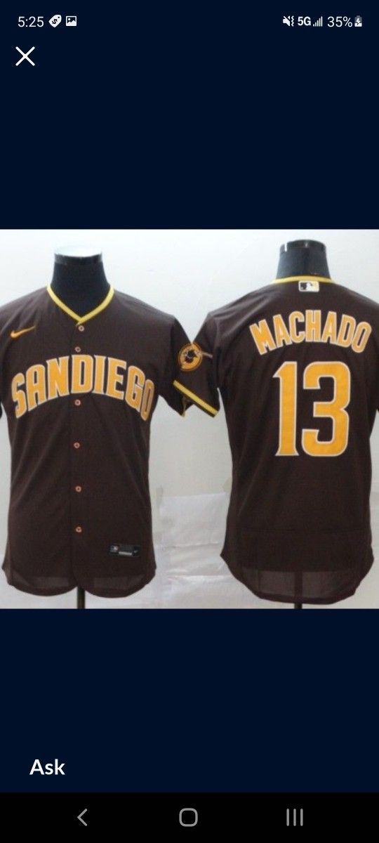 STITCHED MANNY MACHADO SAN DIEGO PADRES JERSEY