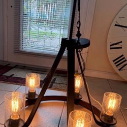 Kichler Barrington 5 Light Distressed Farmhouse Chandelier