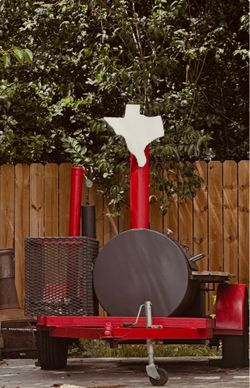 Mobile Barbecue Grill Texas License Plate