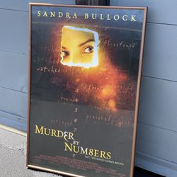 Original "Murder by Numbers" Movie Poster in Frame (27.5" x 40.5")