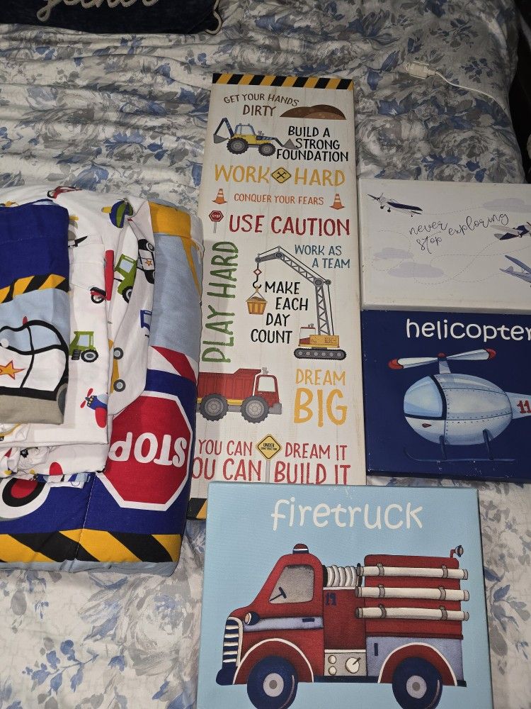 Trucks Cars Bed Room Set