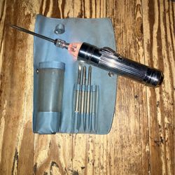 Old School Lighted Screwdriver w/ 4 Tips 