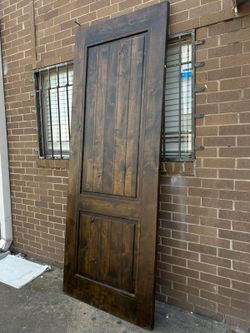 36" X 96" Top Square Knotty Alder Front Door