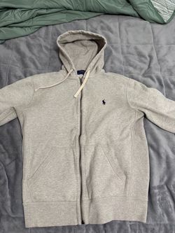 grey polo hoodie