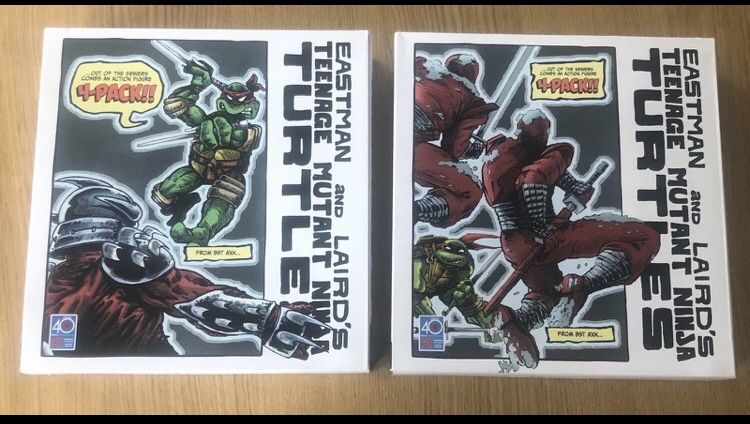 BST AXN Eastman & Laird’s Teenage Mutant Ninja Turtles 4 Pack Sets Lot Of 2 New in boxes