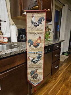 Vintage Rooster Farmhouse Hanging Wall Tapesty
