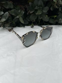 CHRISTIAN DIOR Addict Women's White Irregular Sunglasses, has scratches