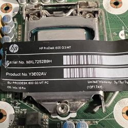 HP ProDesk 600 G3 Desktop Motherboard  with i3-INTEL(R CORET™ 13 13-7100