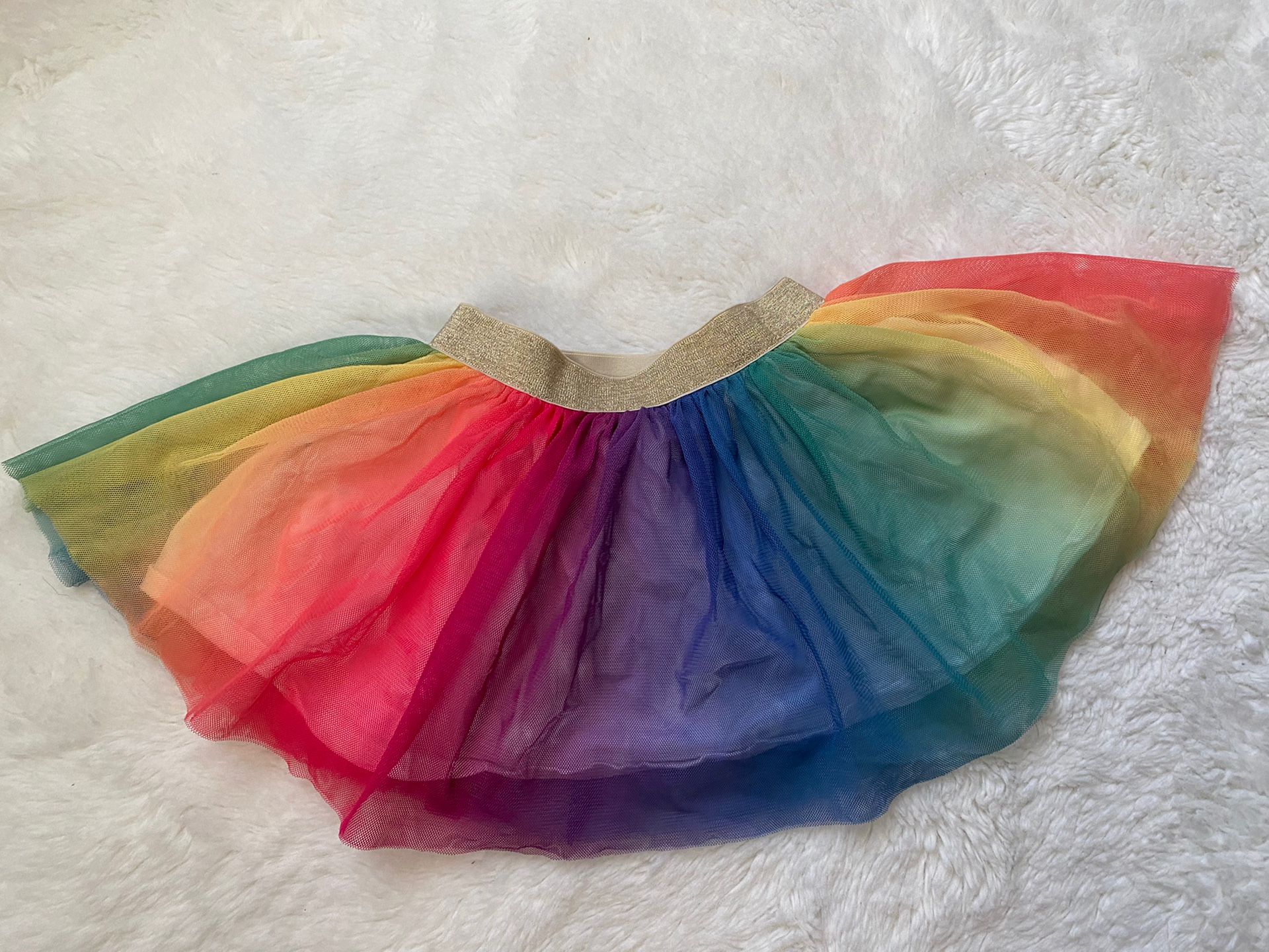 Rare Rainbow Tulle Tutu Baby Girls 9-12 Month Fits Up To 2T
