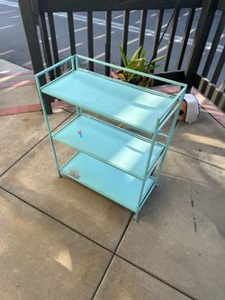 Light blue shelves