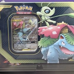 Celebi and Venusaur GX Tag Team Tin Pokemon TCG Trading Card