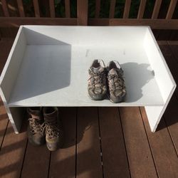 Wood shoe rack box storage indoor outdoor 