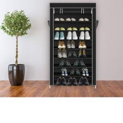 10 Tiers Shoe Rack with Dustproof Cover Shoe Storage Cabinet Organizer🌱 (please read 👇)
