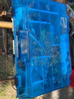 Plano Tackle Box with Bass Fishing Lures