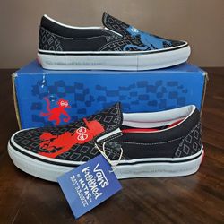 Vans Skate Slip On Krooked by Natas For Ray Barbee Men Size 9.5