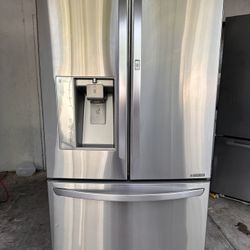 Lg  3 Door Stainless Steel Fridge 