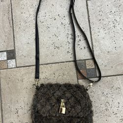Like new faux Fur Crossbody Bag