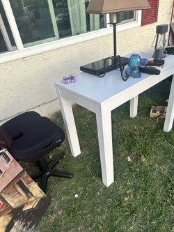 Table And Rolling Chair