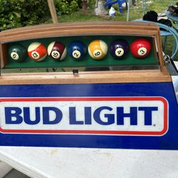 vintage Bud Light pool table light