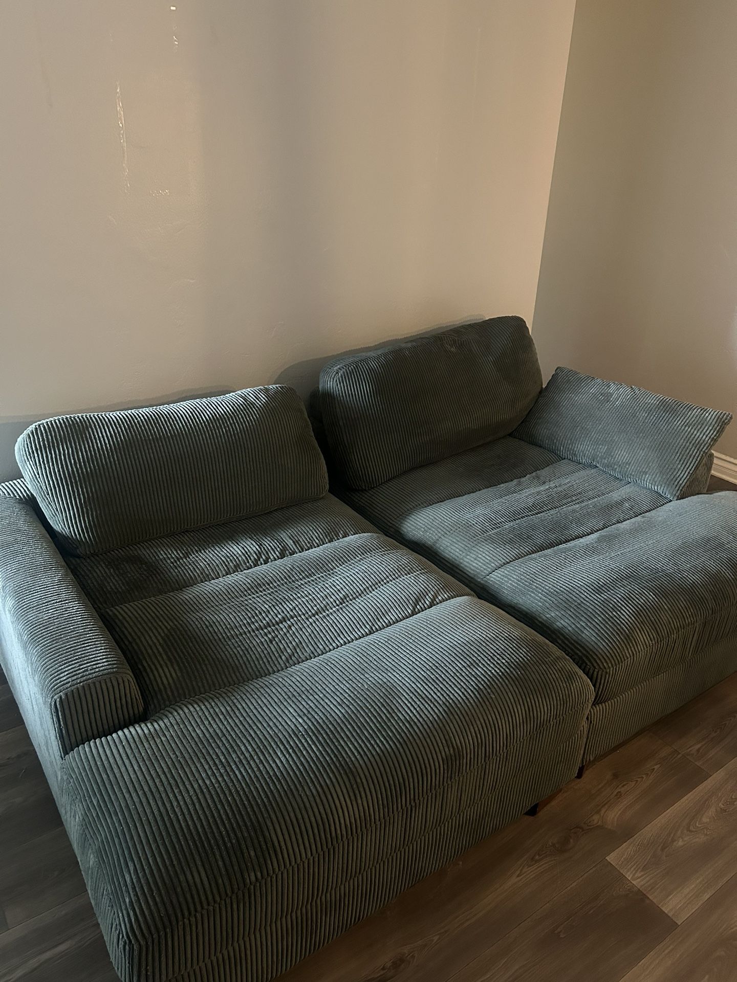 Green Corduroy Sofa 