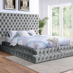 UPHOLSTERY PLATFORM BED NEW IN BOX