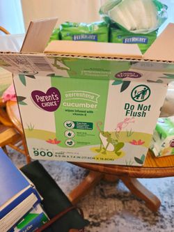 Various packs of wipes.