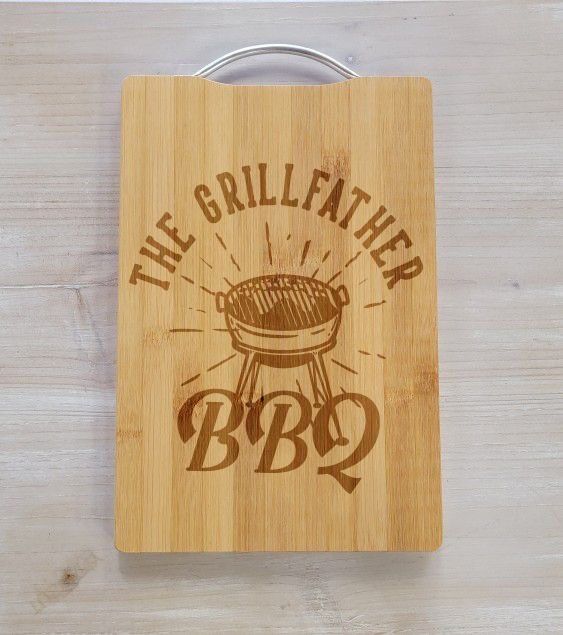 Father's Day Gift Custom Engraved Cutting Board BBQ Father