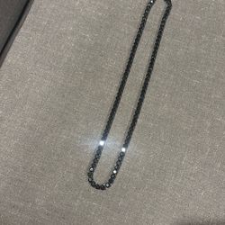 Blk Spinel 24” Necklace 