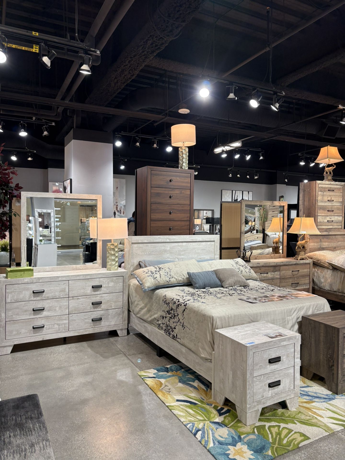 King Bed Frame, Dresser, 1 Night Stand NEW