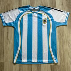 2006 Argentina Home Soccer Jersey Youth Large