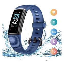 Fitness Tracker, Activity Health Tracker Waterproof Smart Watch Wristband w/ Heart Rate Sleep Monitor Pedometer Step Calorie Counter for Android and