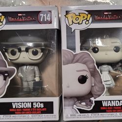 Pop #713 (Wanda 50s) AND Pop #714 (Vision 50s)