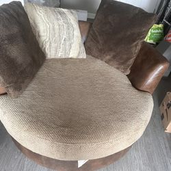 Couch Set With Rotating Circle Chair