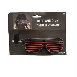 LED Costume Glasses Neon Glow Light Up Shutter Party Cosplay Sunglasses Eyewear