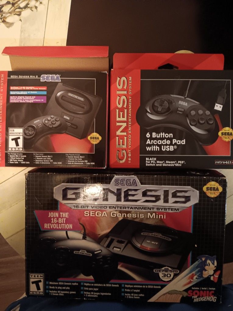 Sega Genesis Mini Classic And Sega Genesis Mini Classic 2
