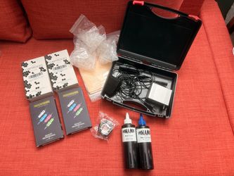 Dragonhawk Tattoo Kit (Machine, ink wells, ink, practice skin, needles etc)